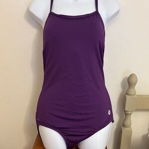 Purple One-Piece Swimsuit unique back very pretty and comfortable size 36